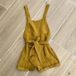 Toby Heart Ginger 100% Cotton Overalls Romper Size XS Waist Tie